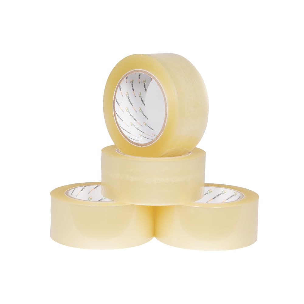 PSBM Packing Tape, 2 Inch x 110 Yards, 36 Pack, Clear, 1.6 Mil, Packaging Tape for Dispenser Refill, Moving, Storage, Shipping