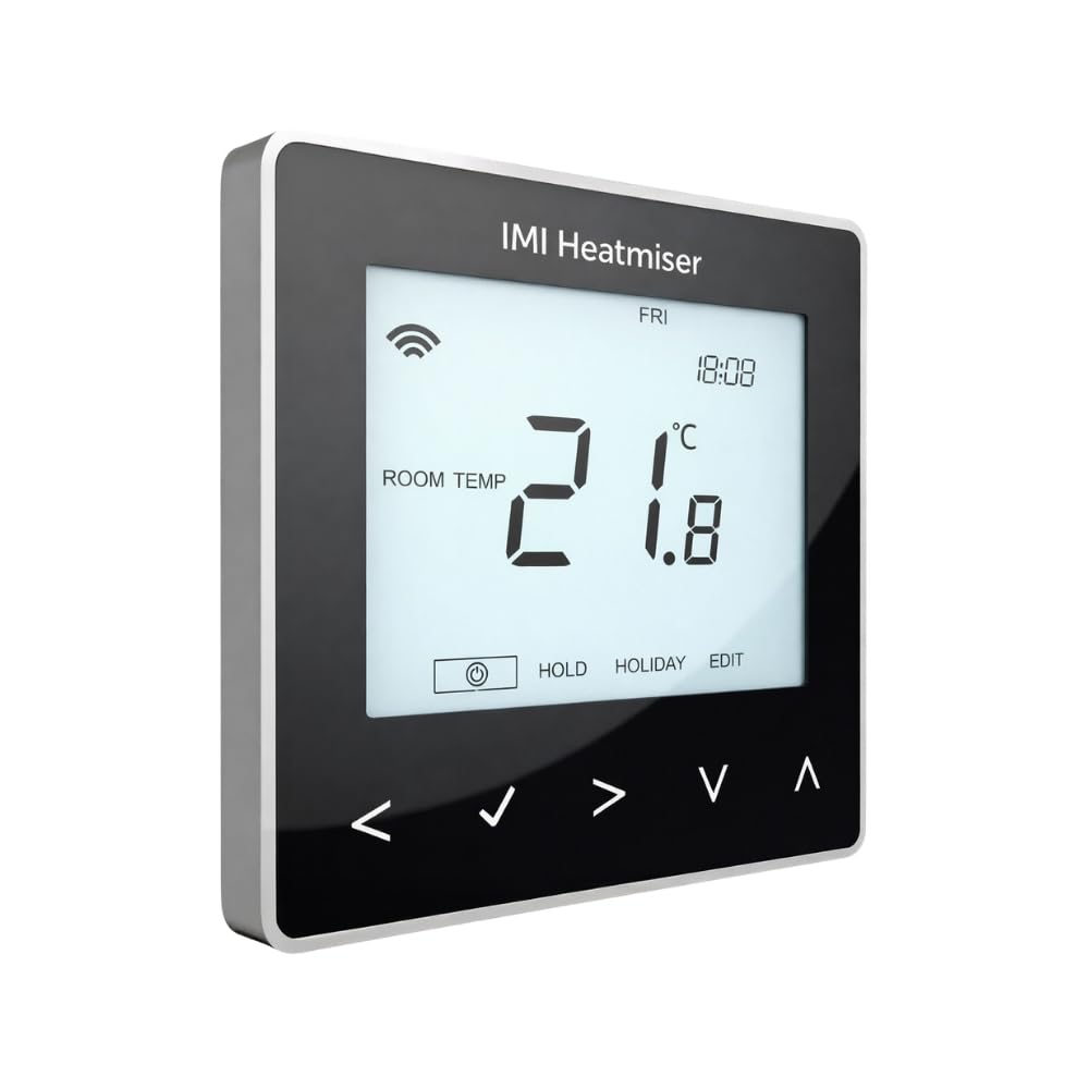 Heatmiser NeoStat V3 Smart Thermostat – Sapphire Black – For Wet Central Heating, Wet UFH & Hot Water Timer (Not Electric UFH) – Programmable Heating Control, NeoHub Required For App