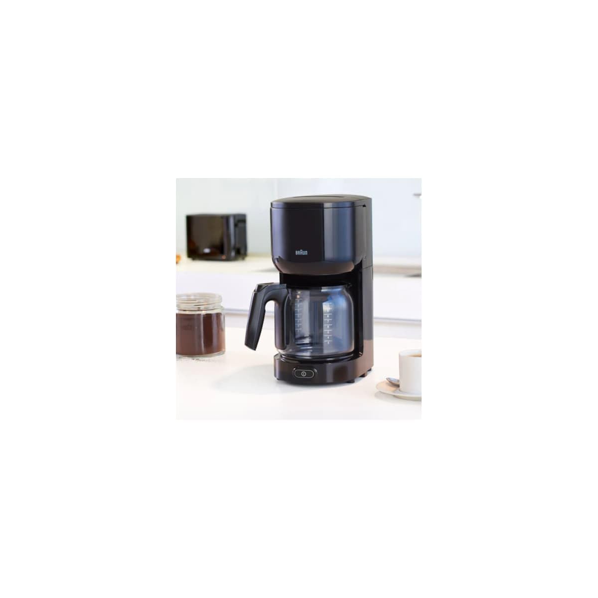 Braun PurEase Kaffeemaschine KF 3120 BK – Filterkaffeemaschine mit Glaskanne für 10 Tassen Kaffee, Kaffeezubereiter für einzigartiges Aroma, integrierter Wasserfilter, 1000 Watt, schwarz