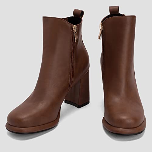 Classic Side Zipper Block Heel Women Chelsea Boots2