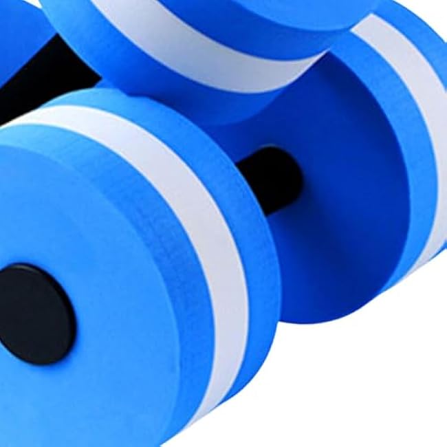 2PCS Water Dumbbell, EVA Foam Aerobic Weight Loss Floating Exercise Dumbbell Fitness Barbell Workout Equipment for Men Women Pink