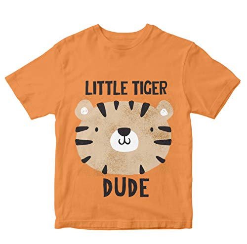 Image of Boys' Regular Fit Little Tiger Dude Spray Paint Style T-Shirt 100% Cotton Boy's T-Shirt