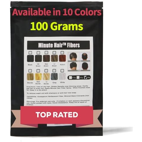 Hair Building Fibers 100 Grams (3.5 oz) Minute Hair Refill Hair Loss Concealer That You Can Use for Your Bottles From Competitors Like Toppik, Xfusion (Auburn) Cover