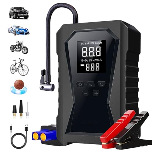 usefulbeauty Starter de batería de Coche, Paquete de batería de 12 V para Arranque, Booster de Arranque de Coche Recargable para Uso en Garaje, Taller, al Aire Libre y