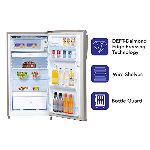 Image of Haier 170 L 2 Star Direct-Cool Single Door Refrigerator Appliance (HED-17TMS, Moon Silver)