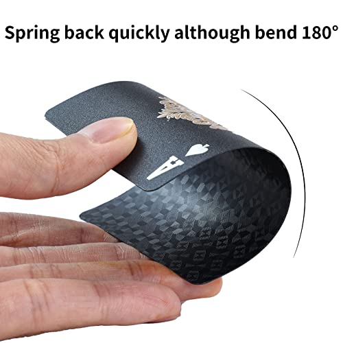 Joyoldelf Black Playing Cards, 2Pcs Cool Black Foil Decks Of Cards, Waterproof Playing Cards & Flexible Poker Cards With Box, Great For Party, Game, Cardistry, Magic Trick #TOP5