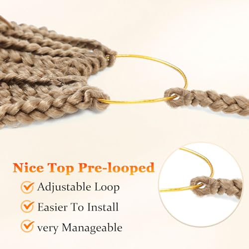 9 Packs Goddess Box Braids Crochet Hair Boho 10inch Crochet Box Braid With Curly Ends CrochetHair For Black Women,Pre Looped Bohemian Crochet Boxes Braiding Hair (10Inch,9Packs,27#)