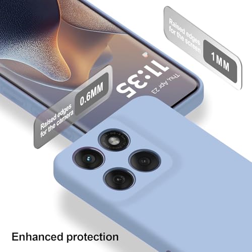 Image of DIZORO Microfiber Candy Case for Motorola G86 Power 5G Smooth Touch Cushion Liquid Soft Silicone Gel Rubber Phone Cases Non-Slip Full Body Protective Shockproof Back Cover -Lavender Carolina
