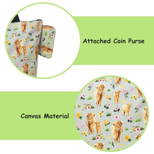 Image of NGIL Medium Top Zipper Closure Canvas Tote Bag with Attached Matching Coin Purse For Moms and Nurses