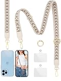 Photo Gallery faneam cordino cellulare donna universale, cordino per cellulare con 2 patch trasparenti, catena per cellulare motivi chic, laccio per cellulare da collo regolabile e rimovibile Photo Gallery faneam cordino cellulare donna universale, cordino per cellulare con 2 patch trasparenti, catena per cellulare motivi chic, laccio per cellulare da collo regolabile e rimovibile
