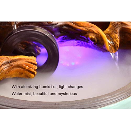 Innenbrunnen 3-Stufiger Kaskadierender Harzbrunnen Malerische Baumwurzeln Fallen Tischwasserbrunnen Entspannung Wasserfall Automatische Pumpe Und Zerstäubungsbefeuchter Innen Dekorative Innenentspann - Image 6