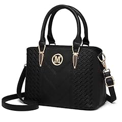 Idea Regalo - Miss Lulu Borsa Mano Donna Elegante, Borse Università Tracolla Regolabile, PU Pelle Impermeabile, Molte Tasche Scomparti, Tote Bag Borsetta Grande Lavoro