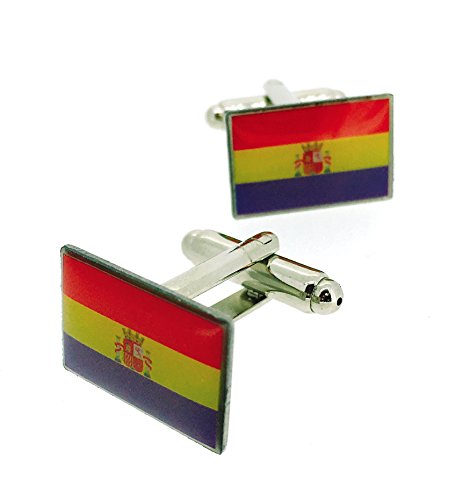 Gemelolandia-Gemelos-bandera-ii-republica-espanola-de-forma-rectangular-color-amarillo-morado-y-rojo-Gemelos-Originales-Para-Camisas-Para-Hombres-y-Ninos