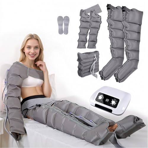 Masajeador Botas Presoterapia Brazos Piernas y Abdomen para Casa | 6 Cavidades Aparatos de Presoterapia Profesional Piernas y Abdomen (Gris 2 brazos + 2 piernas + abdomen) Masajeador Botas Presoterapia Brazos Piernas y Abdomen para Casa | 6 Cavidades Aparatos de Presoterapia Profesional Piernas y Abdomen (Gris 2 brazos + 2 piernas + abdomen)