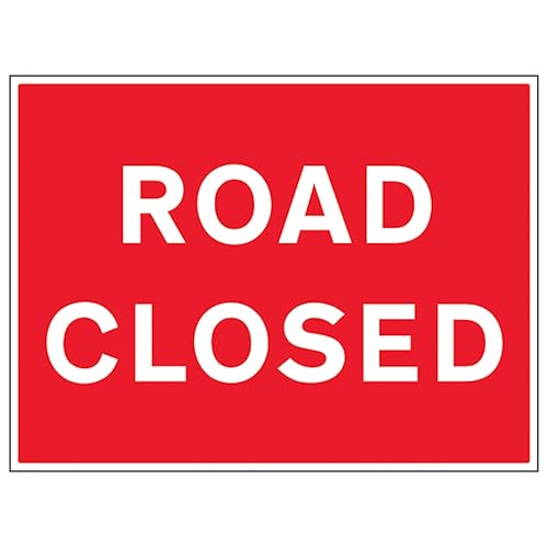 Panneau de sécurité réfléchissant Road Closed en aluminium composite rigide