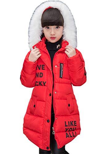 Girls Hooded Coat Thick Warm Winter Outwear Jacket