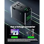 75W Tiny Universal Travel Adapter, GaN Fast Charging European Power Adapter with 5 Ports (1 AC, 1 USB-A, and 3 USB-C), Plug Adapter with Smart Chip for Over 200 Countries, PD&QC Charger - Image 5