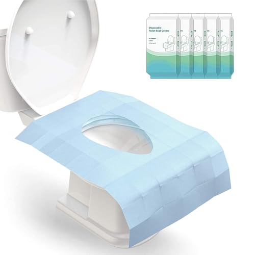 50 Pack Disposable Toilet Seat Covers - Extra Large & Waterproof - Perfect for Kids Adults & Potty Training - Individually Wrapped for Travel & Public Restrooms