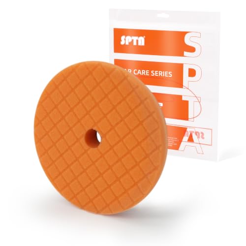 Image of SPTA PRO Orange Heavy-Cut Polishing Foam Pad, 1Pc 5 Inch 125mm Backing Plate Compound Buffing Polishing Sponge Pads for Car Buffer Polisher Compounding, Polishing and Waxing -SF501