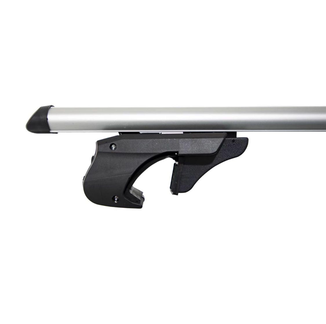 Barre da tetto portapacchi universali da 120cm per auto Omologate adatte per auto con railing non attacchi completamente al tetto inn alluminio con serratura LxPxA 50 x 50 x 1200 mm