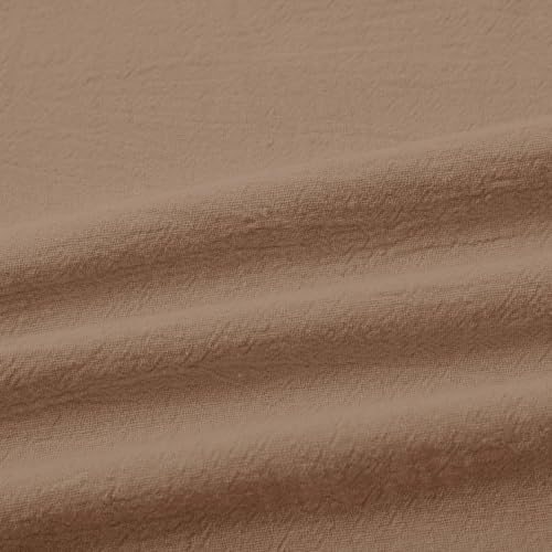 100 Percent Cotton Linen Shirts for Men Long Sleeve Button Down Shirt Hawaiian Beach Tops Lightweight Relaxed Fit4