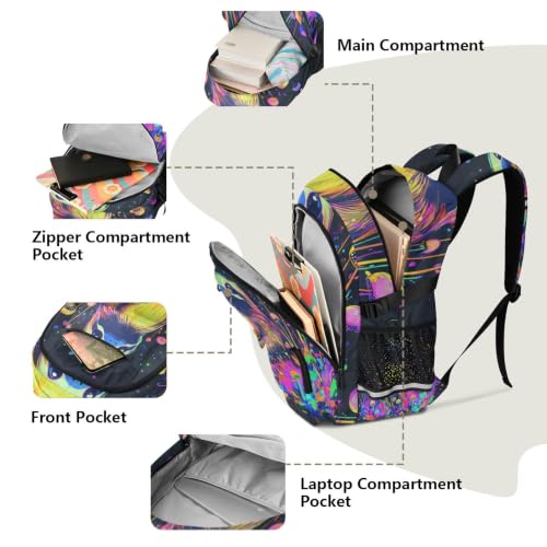 Mochila para laptop de 17.5 pulgadas grande impermeable escolar 5