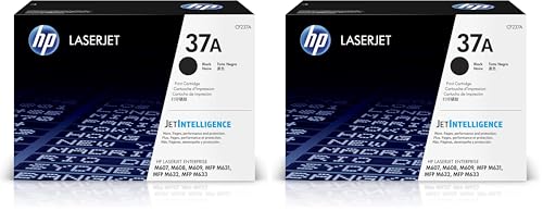 Image of HP 37A Black Toner Cartridge | Works LaserJet Enterprise M607,M608,M609 Series,LaserJet Enterprise MFP M631,M632,M633 Series | CF237A,(Pack of 2)