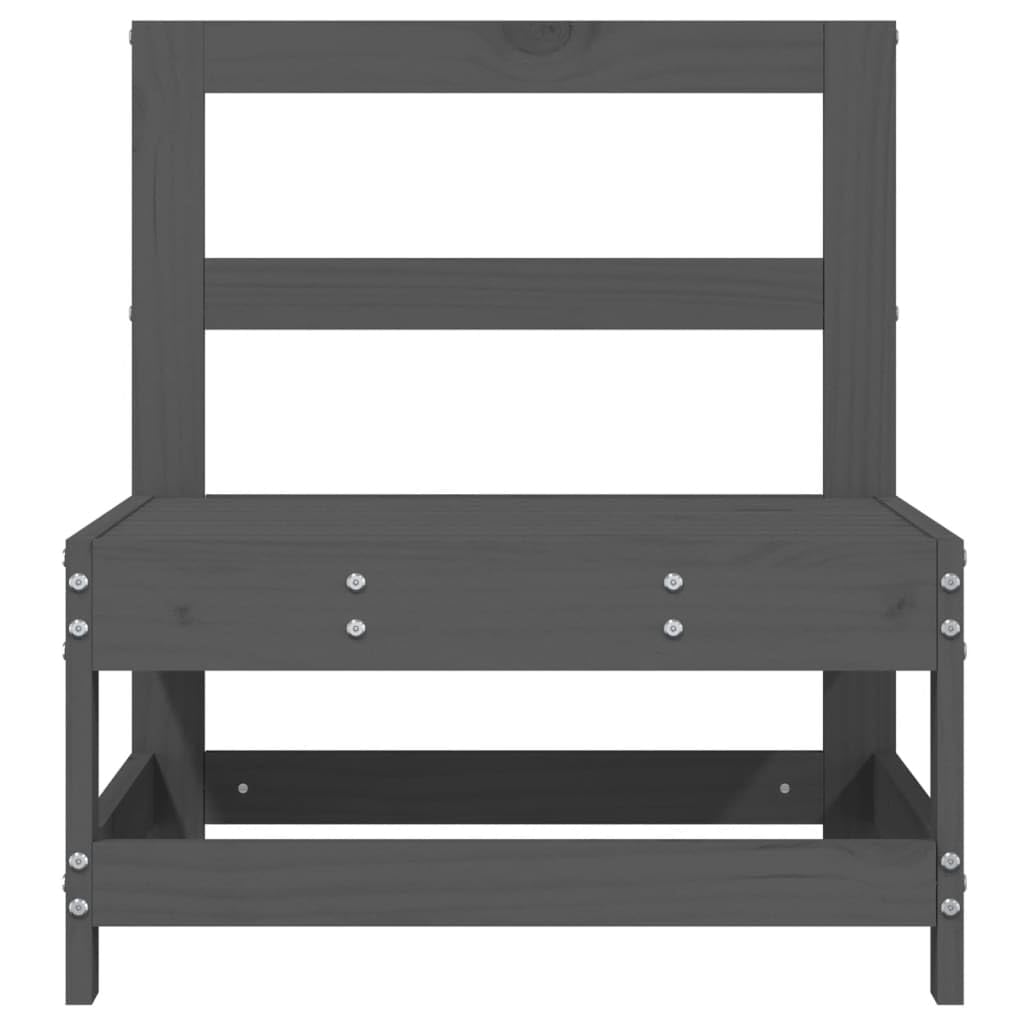 Gecheer 2 pz,Divani,Pallet,Centrali,Modulari,da Giardino,Esterno,Patio,2 Posti,in Legno di Pino,Grigio,Divano in Legno,Divano 2 Posti da Giardino in Legno,Divani Centrale da Esterno in Legno