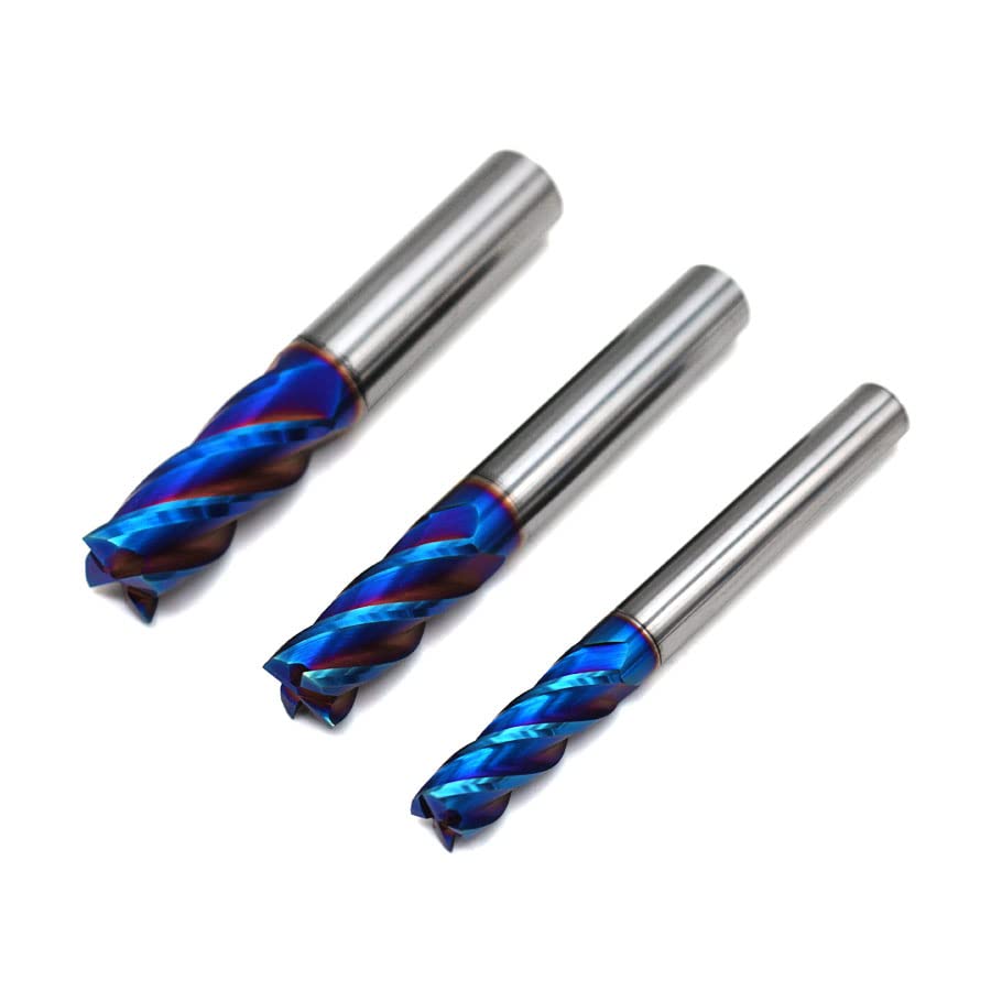 4 Flutes HRC65 Tungsten Steel Milling Cutter Flat Head Router Bit Coated End Mills Flat Bottom Straight Handle CNC Carbide Knife - (Dimensions: 4F D18xD18x150L)