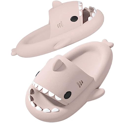 SAGUARO Shark Slippers für Kinder Hausschuhe & Badeschlappen Leicht Rutschfest Für Bad Strand und Alltag Rosa 26/27