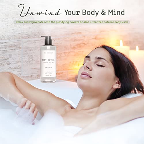 Muse Bath Apothecary Body Ritual Hydrating Body Wash - Aloe Tea Tree Body Wash For Women & Men - Essential Oil Infused Aromatherapy Body Wash Women - Natural Body Wash For Women - 32 Ounce, 2 Pack #TOP4