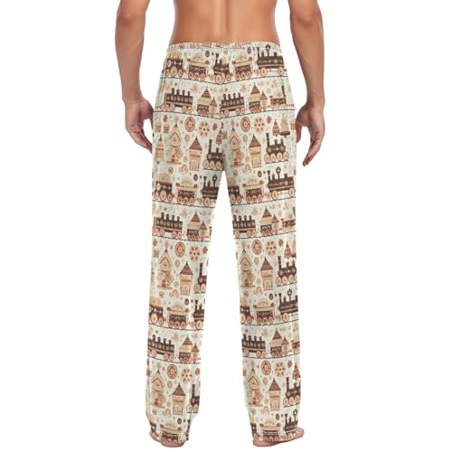 Ollabaky Mens Pajama Pants Separate Bottoms Men Sleep Lounge Pj Pants with Pockets2