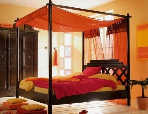 Image of Sheesham Solid Wood King Size Jaipur Poster Bed for Home| Beautiful Bedroom (King, Jaipur Poster Bed)