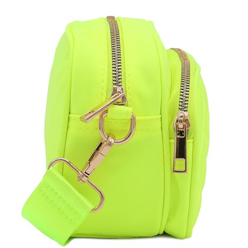 Image of FashionPuzzle Quilted Nylon Crossbody Bag with Wide Strap