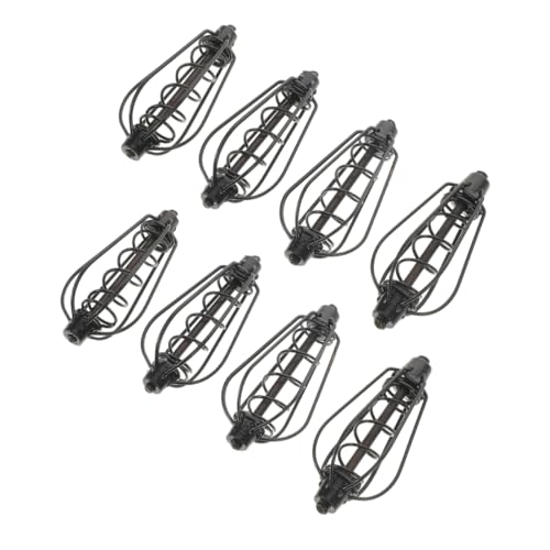Abaodam 8pcs Spring Loaded Carp Bait Feeder Heavy Duty Fishing Gear for Long Distance Casting Freshwater Saltwater Durable Electroplated Design for Anglers