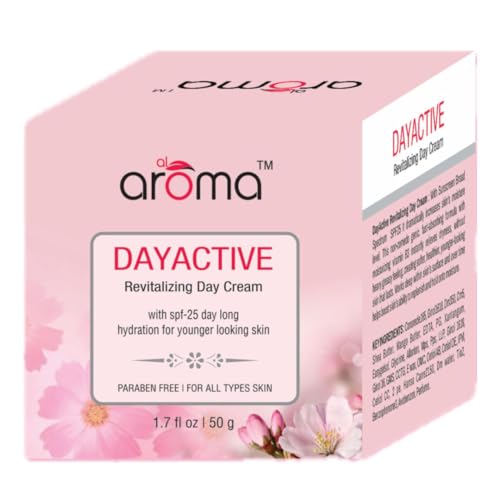 Image of Alaroma Day Active Revitalizing Day Cream With SPF 25 | Lightweight and Non-Greasy | Reduces Dark Spots & Protects Ageing | Nourishes and Moisturizes Skin | 50GM