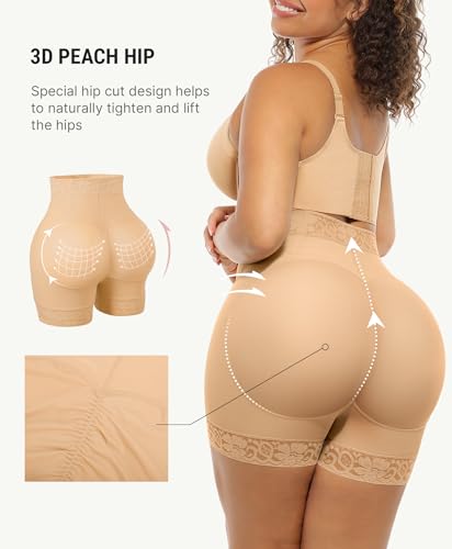 Image of FeelinGirl Tummy Control Shapewear Butt Lifting Faja Shorts Body Shaper