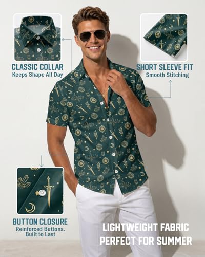 Image of 99TIMORO Movie Characters Hawaiian Shirt for Men Short Sleeve Top