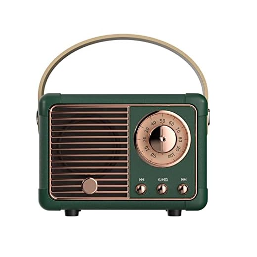 Dosmix Retro Bluetooth Speaker, Vintage Decor, Mini Wireless Bluetooth Speaker, Cute Old Fashion Style for Kitchen Desk Bedroom Office Party Outdoor Accessories for iPhone Android (Green)