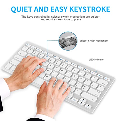Clavier portable Bluetooth sans fil compact 78 touches pour Android et Mac