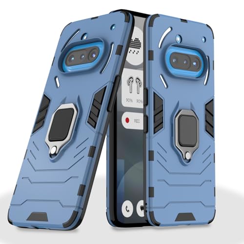 Image of Amazon Basics Back Cover for Nothing Phone 3a 5G |360 Protection Case | D5 Tough Armor Bumper Case (Blue)