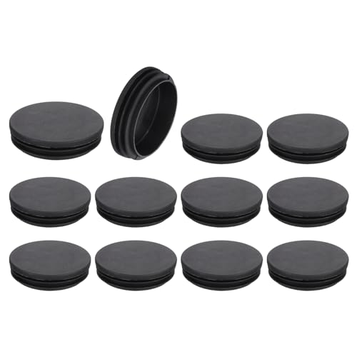 uxcell Round Plastic Plug,70mm(2.76") OD Furniture Leg Pipe Insert 12Pcs