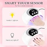 LKE UV LED Nail Lamp, 54W Nail Dryer Gel Nail Curing Lamp UV Light for Gel Nails with 3 Timers LCD Display Smart Sensor USB Plug for Fingernail Toenail - Image 5