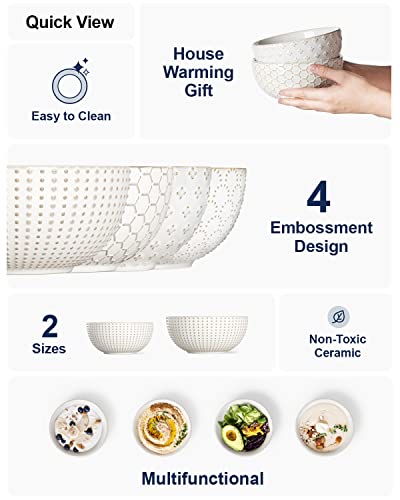 Le Tauci Cereal Bowls 26 Oz, Ceramic Soup Bowl For Kitchen thumb #3