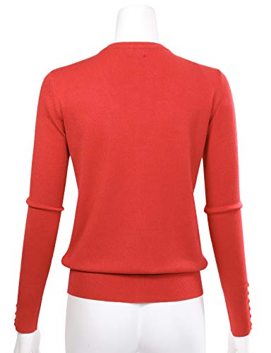 Image of Allsense Women's Long-Sleeve V-Neck Cardigan Sweater | Button Down, Lightweight Soft Knit
