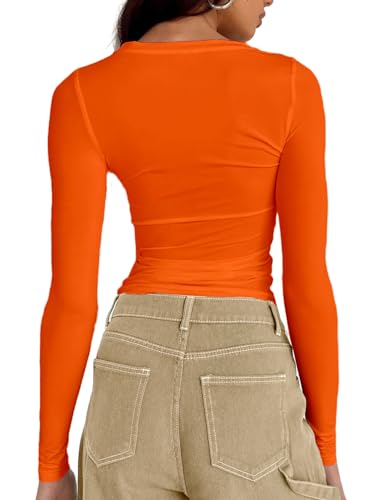 Image of Dwnval Womens Classic Short Sleeve Summer TOS Crew Neck Slim Fit Crop T Shirt