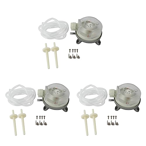 Giwnhvx 3 interruptores de presión diferencial de aire de 50-500 Pa ajustables, interruptor de aire de micropresión
