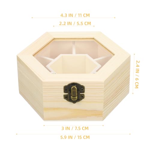 Boîte de rangement à bijoux en bois couvercle table articles divers