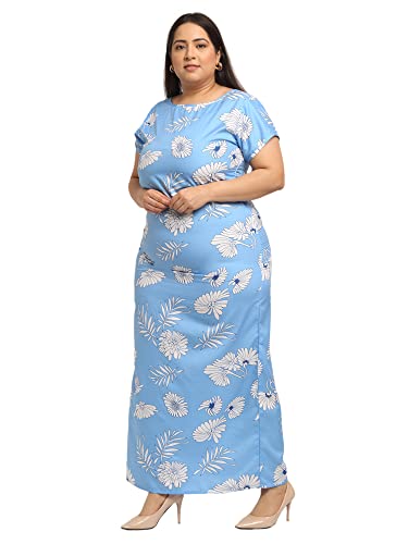 Image of Flambeur Women's Crepe Fit and Flare Maxi Dress