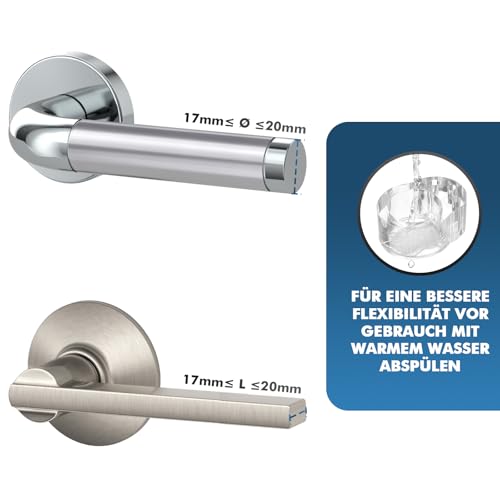 shinfly 6er Set Türstopper Klinke, Transparente PVC Türklinkenpuffer, Hochelastische Door Stopper, Wände und Türgriff Schutz, Ø18mm, Geeignet für Ø17mm-Ø20mm Türgriffe